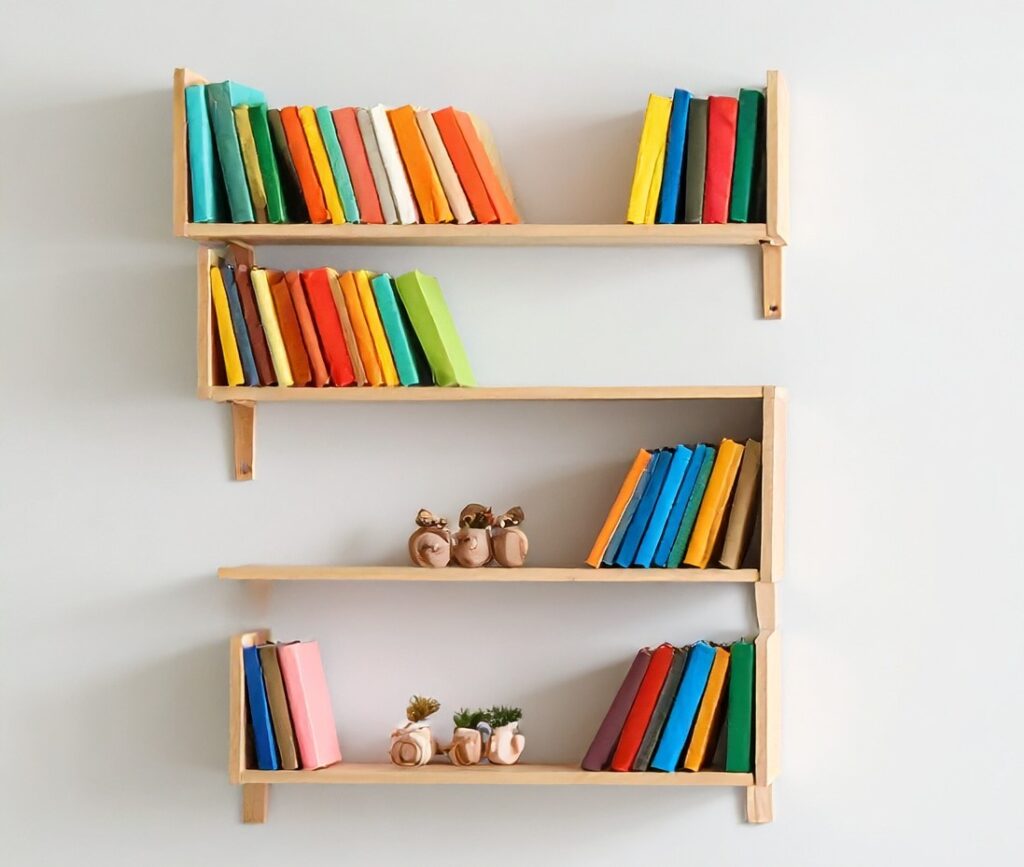 Wall-Mounted Bookshelves